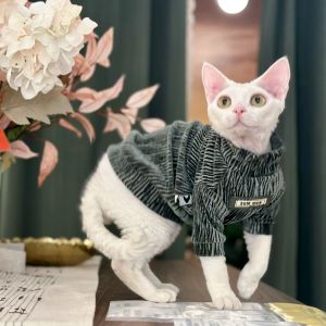 Одежда Безволосая бархатная одежда для кошек, костюм сфинкса, наряды для котят, осенняя одежда, девон-рекс, зима