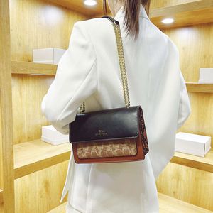 Store Wholesale Designer Bags Shoulder Bag New Fashion Chain One Shoulder Underarm Bag Snake Skin Contrast Color Versatile Printed Cross Body Small Square