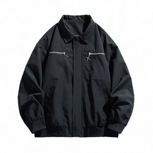 Autumn Oversize Bomber Jacket Men Vintage Pilot Coat Fi Korean Streetwear Zip Up Outerwear Clothing Tops Man Plus Size 3xl 11et#