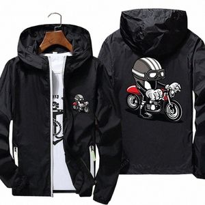 Cafe Racer Biker Motorcykel Racing Moto Speed ​​Racer Motorcykel Män Windbreaker Coat Sunscreen Pilot T Skjortor Cyklingjacka T0WW#