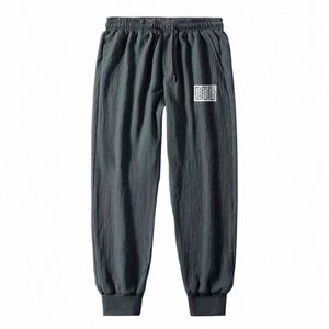 Homens Calças de Verão Casual Ice Silk Secagem Rápida Sweatpants Homens Soltos Confortáveis Harem Pants Calças Pantales I7fK #