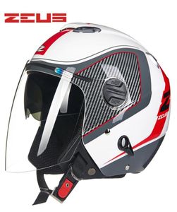 ZEUS Motorradhelm Dual Visors Open Face e Da Motocicleta 20294 Cascos Para Moto Casque Helm Männer Frauen Helme9813262