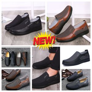 Sapatos casuais gai homens homens pretos de sapato marrom poço banquetes de partidos terno de negócios designers masculinos sapatos respiráveis ​​minimalistas tamanho eur 38-50