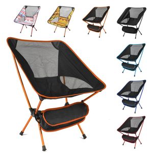 Ultralight Folding Chair High Load Outdoor Hiking Camping Chairs Superhard Portable For Travel Beach Picnic Seat Fishing Tools 240319