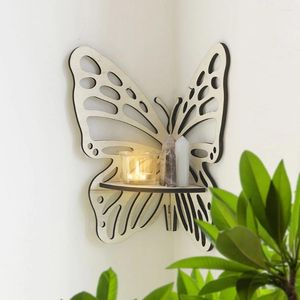 Płyty dekoracyjne półka narożna motylowa szelf na ścianę stojak na drewno krystaliczne przechowywanie do łazienki do salonu sypialnia