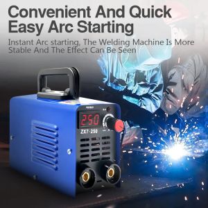 Booglassers ZX7250 Portable Mini Arc Welding Hine Handheld DC 220V 20A200A Pure Copper IGBT -inverterare Svetsning Hine Electric Tools