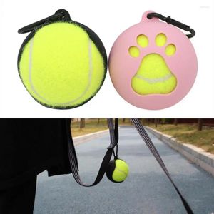 Hundebekleidung, Haustier-Ballhalter, Freisprech-Tennis für die Leinenbefestigung, leichte Silikon-Spielzeugabdeckung, einfache Installation