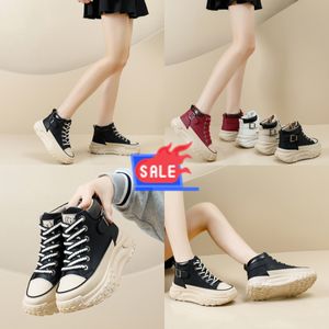 Ny Comfort High Top Shoes Spring and Autumn Vintage Women's Shoes Thick Soled Small White Shoes Leisure Sports Board Shoes Gai 35-40