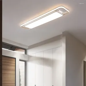 Luzes de teto retângulo lâmpadas led modernas para sala de estar corredor cozinha luz de montagem interna