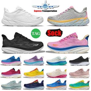2024 Clifton 9 Bondi 8 Running Shoes for Men Women Kawana Mafate Elevon Designer Sneakers Triple Black White Pink Mens Womens Outdoor Sports Trainers