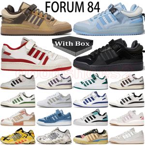 Bad Bunny Designer Forum 84 Buckle Low Running Casual Shoes Yellow Cream Blue Tint Core Black Benito Easter Egg Men Patchwork White Women Outdoor Trainers Sneakers