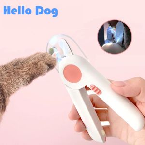 Grooming Professional LED Light Cat Nail Clipper Stainless Steel Scissors for Cat Claws Pet Toe Clippers Nail Trimmer Cat Accessories
