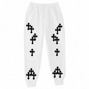 Autumn Winter New Cross Jogger Pants Men Women Fleece för att hålla varma byxor avslappnade bekväma träningsdräkter plus storlek män joggar y4cq#