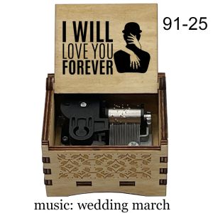 Lådor avvecklas musiklådan musik bröllop mars fru jubileum souvenir bröllop flickvän föreslå gåvor musiklåda presenter
