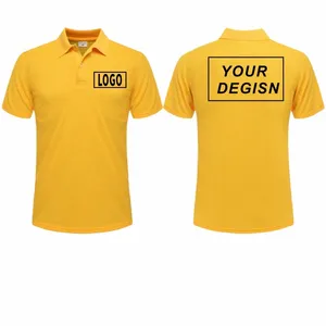 verão fino manga curta camisa polo barato casual top personalizado impresso logotipo de texto bordado versátil camisa respirável unissex s22c #