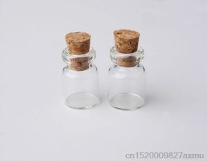 Frascos 1000pcs 0,5ml mini garrafa de vidro desejando frascos de amostra vazios com rolha de cortiça casamento desejo jóias festa