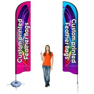 Flags Beach Feather Swooper Blade Flag Banner Complete Set Annons Promotion Sale Open Salon Cafe Shop Mall House Sport Custom Print