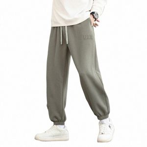 mężczyźni zimowi gęste veet ciepłe spodnie dresowe mężczyźni streetwear coth casual jogger spodnie męskie luźne spodnie polarowe g5dr#