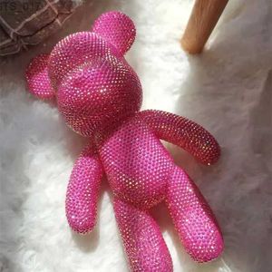 Yenilik Ürünleri DIY Rhinestone Bear Desen Kristal Elmas Şiddet Ayı Heykeli Floresan Taş Ayı Bebek Masaüstü Dekorasyonl2403