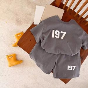 1977 Kids Two Piece Short Sleeve Set 2024 Summer Sports Fashion infant Clothes