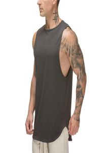 Regata masculina de algodão casual de marca própria, simples, corrida, academia, colete sem mangas, regata 7565991