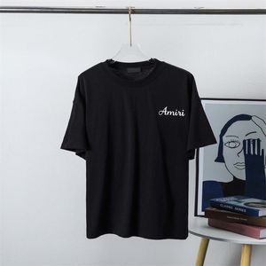 Mens Designer Band T Shirts Fashion Black White Short Sleeve Luxury Letter Mönster T-shirt USA Size S-XL Q3