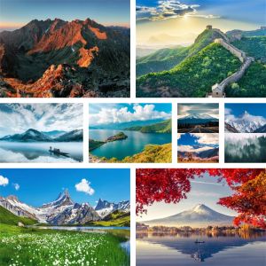 Number Landscape Mountain Paint By Numbers Kit Acrylic Paints 40*50 Picture By Numbers Photo Decorative Paintings For Kids Handicraft