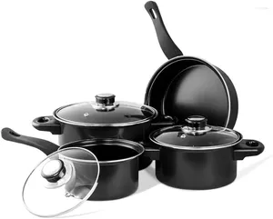 調理器具セットImperial Home 7 PC Carbon Steel Nonstick Set Pots Pans Dishwasher Safe Cooking Kitchen Essen