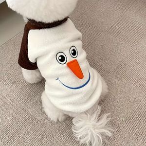 Moletom de cachorro de boneco de neve transformador de transformação para o outono e inverno pequenos roupas de cachorro médio, animais de estimação saem suéteres