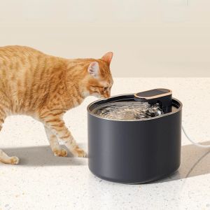 Fonte de água para gatos 3L com sensor de movimento Dispensador automático de água para animais de estimação com luz LED Fonte de água potável ultra silenciosa para animais de estimação