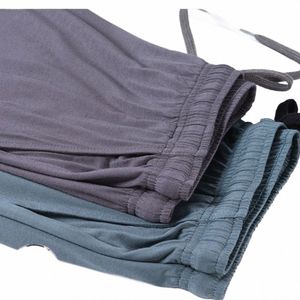 Lätt tröjor Herrbambu Fiber Viscose Pants Ultra-Soft Jersey Knit Pyjama Lounge Trousers Nightwear Mane Gym Running Z7gg#