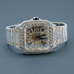 Concediti un orologio scheletrato con diamanti naturali in acciaio inossidabile che emana attrattive senza pari con una maggiore chiarezza VVSI4CK