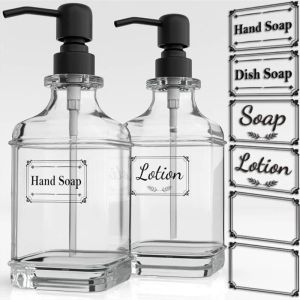 Distributori bottiglie di sapone boday shampoo lozione in vetro da 300 ml da 550 ml