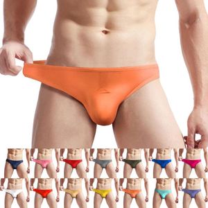 Underbyxor män is silkes bikinis simning stammar sexiga trosor underkläder shorts gåvor till män bulge påse mjuk pojke sissy g-sträng