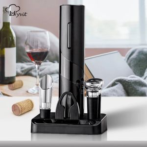 Openers Electric Wine Corkscrew Battery Automatic Bottle Opener Electric Red Wine Opener Kit Foil Cutter Kitchen Accessories Profession