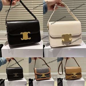 Top designer bags Women's handbags high-end genuine leather black gold crossbody bag new womens casual one shoulder design feeling tofu small square bag