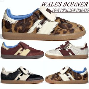 10S 2024 Mens Women Platform Low Casual Shoes Wales Bonner Leopard Dark Brown Fox Brown Pony Tonal Cream White Men Women Trainers Sneakers