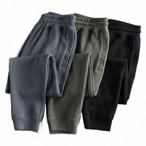 349＃autumn New American Retro Solid Color Sweatpants Men's Simple Wed Heavyweight Loose Sports Ankle-Tied Pants W733＃