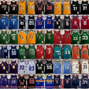 Impresso Clássico Retro Basquete Michael Jersey Vintage Chris Webber Julius Erving Jerry West John Stockton Karl Malone Clyde Drexler Johnson James Bryant Jerseys