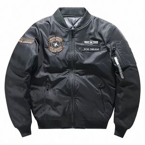 새로운 겨울 남성 폭격기 재킷 Ma1 남성 파카 양면 양쪽 착용 캐주얼 코트 패딩 의류 남자 재킷 군사 겉옷 d7ok#