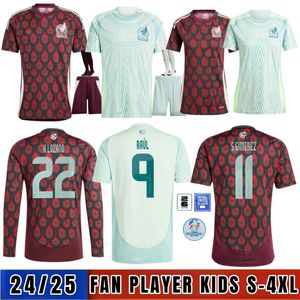 mexico jersey 2024 Copa America RAUL CHICHARITO Soccer Jerseys 2024 LOZANO DOS SANTOS 24 25 H.LOZANO Men Kids Football Shirts Uniforms Fans Player Version