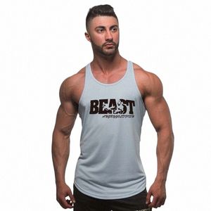 2018 Fi Men Brand clothing Bodybuilding Fitn Men Tank Top workout print Vest Stringer sportswear Undershirt d4OG#