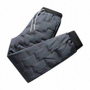 Nowy wiatroodporne wiatroodporne dresowe spodnie dresowe zimowe polar proste spodnie zagęszczone ciepłe swobodne spodnie kieszonkowe spodnie S4Q1#