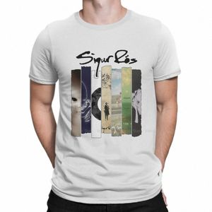 iceland's Post Rock Band Newest TShirt for Men Sigur Ros - Discography Round Collar Basic T Shirt Distinctive Birthday Gifts I3BG#