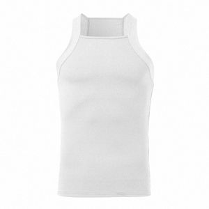 men s Fitted Tank Top Undershirts Casual Sleevel Lightweight Muscle Shirts Summer Knit Loose Tank Tops a5EE#