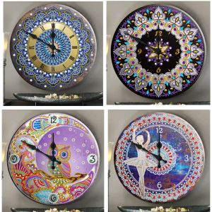 Stitch Brand New Tin Clock 5D Diamond Painting Mandala Flower Pattern DIY Diamond Embroidery Art Rhinestone Mosaic Home Decor Gift