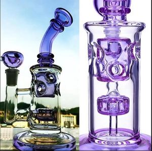 Cam bongs nargile kek dab teçhizatlar kalın kuş kafesi geri dönüşüm teçhizat duman su boruları 14mm eklem