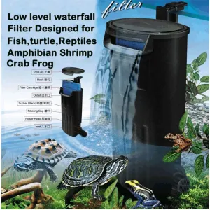 Accessori HONGYI Acquario Tartaruga Filtro Pompa dell'acqua Filtrazione biologica Adatto per Rettili Serbatoio dell'acqua Filtro a cascata a basso livello