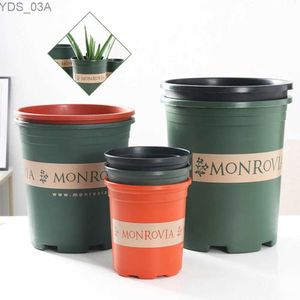 Planters Pots Flower Pot Household Large Succulents Orchid Resin Gallon Basin with Tray Thickened Plastic Gardening Second Generation 240325