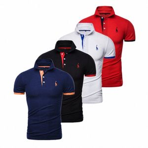 Aiopeson-Polo C Bordado de 4 piezas para hombre, camiseta nieformalna de manga corta para ncios y eventos socjes, ropa ajustada de calidad para ve h3dk##